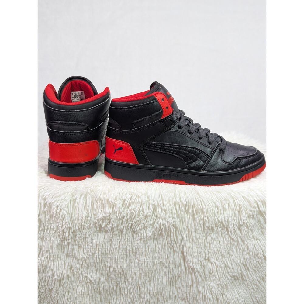 PUMA Rebound Layup Basketball Shoes Size 7 C Black & Red High Top Sneakers - Picture 5 of 9